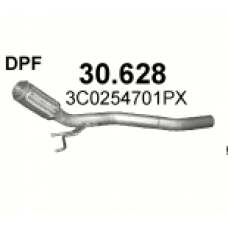 Труба приемная без DPF Фольксваген Пассат (VW Passat) / Ауди А3 (Audi A3) / Сеат Альтеа (Seat Altea , Toledo , Leon) 1.9D/2.0D 04- (30.628) Polmostrow алюминизированный Polmostrow
